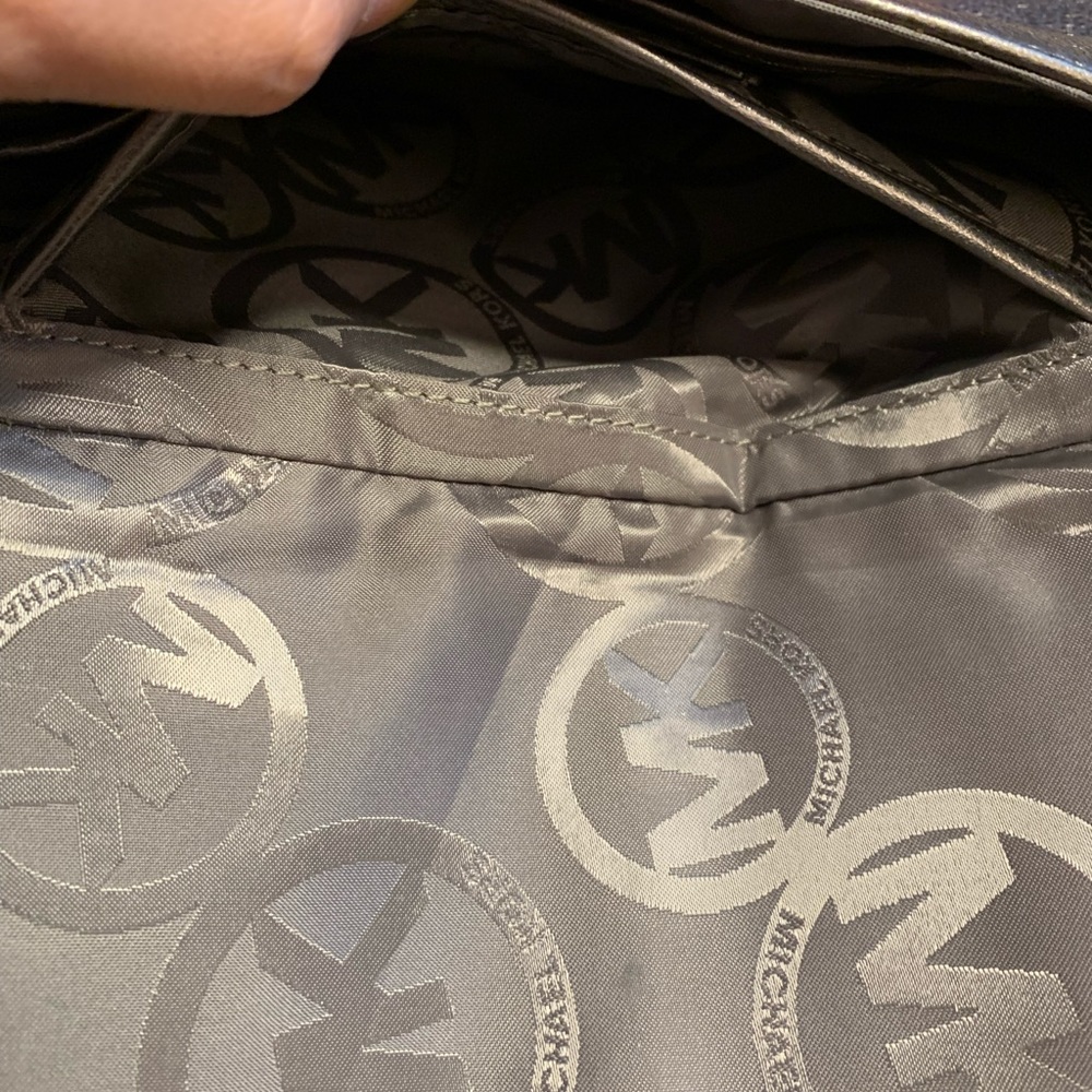 Michael Kors  Metallic Grey/Silver Leather Clutch - Picture 8 of 12